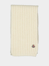 Moncler Natural Wool Knit Scarf