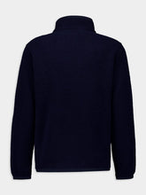 K-Way Navy Zipped Wool Fleece Jacket
