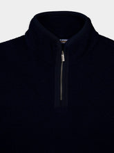 K-Way Navy Zipped Wool Fleece Jacket