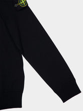 Stone Island Black Half-Zip Virgin Wool Jumper