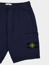 Stone Island Navy Organic Cotton Fleece Bermuda Shorts