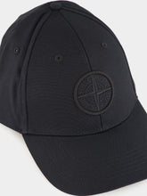 Stone Island Baseball Cap in Black Cotton Reps