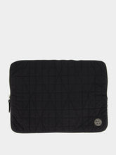 Stone Island Black Quilted Nylon Metal Laptop Case