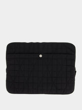 Stone Island Black Quilted Nylon Metal Laptop Case