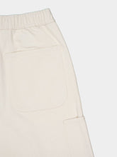 Stone Island Ivory Natural Cotton Gabardine Bermuda Shorts