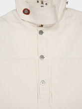 Stone Island Ivory Natural Cotton Gabardine Anorak