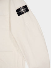 Stone Island Ivory Natural Cotton Gabardine Anorak