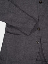 Boglioli Grey Wool-Cashmere Stand Collar Jacket