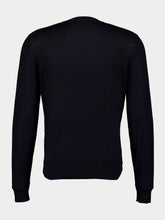 Tom Ford Black Fine Gauge Wool Crew Neck Sweater