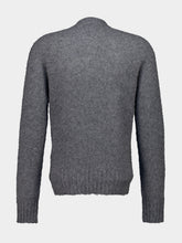 Tom Ford Light Charcoal Brushed Cashmere Crew Neck Sweater