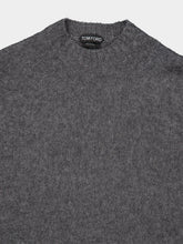 Tom Ford Light Charcoal Brushed Cashmere Crew Neck Sweater