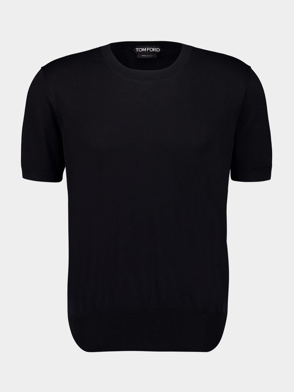 Black Pure Cotton Crew Neck T-Shirt