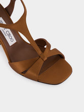 Jimmy Choo Kesia 45 Bronze Satin Sandals