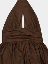 Matteau Chocolate Keyhole Halter Midi Dress