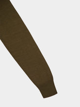 Tom Ford Olive Green Merino Wool Polo Sweater