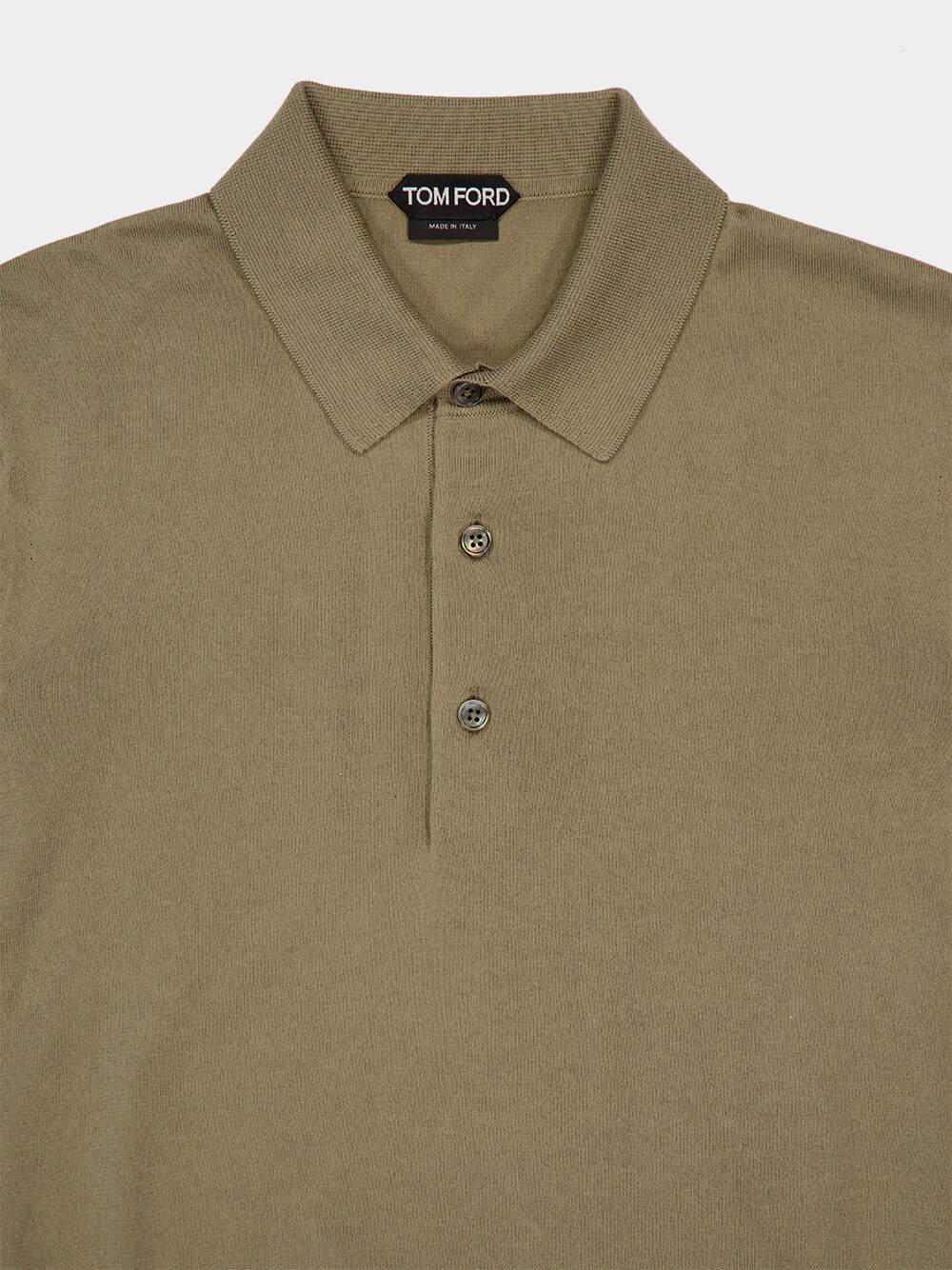 Taupe Short-Sleeve Cotton Polo Shirt