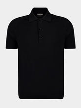 Tom Ford Black Merino Wool Fine Gauge Polo