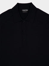 Tom Ford Black Merino Wool Fine Gauge Polo