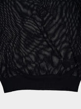 Tom Ford Black Cotton Silk Mesh Polo