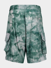 Y-3 Green AOP Nylon Cargo Shorts