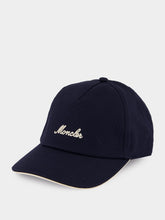 Moncler Blue Logo Cotton Baseball Cap