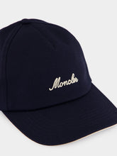 Moncler Blue Logo Cotton Baseball Cap