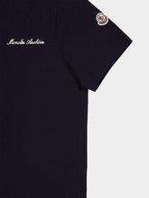 Moncler Navy Embroidered Cotton T-Shirt