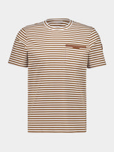 Moncler Beige Striped Cotton T-Shirt