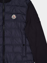 Moncler Dark Blue Padded Zip-Up Cotton Cardigan