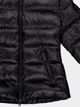 Moncler Black Glesse Hooded Short Down Jacket