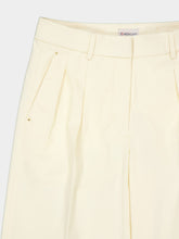 Moncler Natural Wide-Leg Cotton Gabardine Trousers