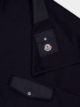Moncler Dark Blue Wool Cape