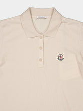 Moncler Tan Logo Cotton Piquet Polo Shirt