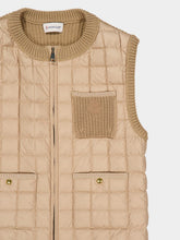 Moncler Beige Quilted Cotton Down Gilet