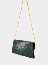 Tom Ford Dark Green Crocodile Leather Nobile Clutch