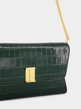 Tom Ford Dark Green Crocodile Leather Nobile Clutch