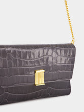 Tom Ford Dark Brown Crocodile Leather Nobile Clutch