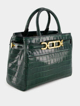 Tom Ford Emerald Green Crocodile Leather Top Handle Bag