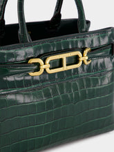 Tom Ford Emerald Green Crocodile Leather Top Handle Bag