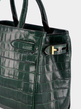 Tom Ford Emerald Green Crocodile Leather Top Handle Bag