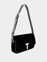 Tom Ford Black Velvet Wallis Shoulder Bag