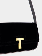 Tom Ford Black Velvet Wallis Shoulder Bag