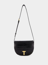 Tom Ford Black Crocodile Leather Wallis Crossbody Bag