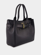 Tom Ford Black Leather Belted Tote Bag