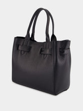 Tom Ford Black Leather Belted Tote Bag