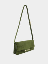 Tom Ford Moss Green Cashmere Suede Shoulder Bag