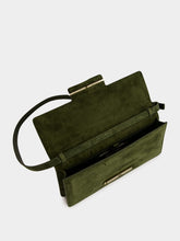 Tom Ford Moss Green Cashmere Suede Shoulder Bag
