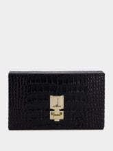 Tom Ford Black Crocodile Clutch in Leather