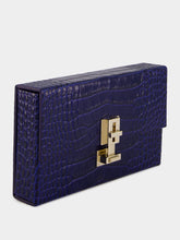Tom Ford Sea Blue Crocodile Clutch in Leather