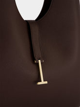 Tom Ford Chocolate Brown Grain Leather Hobo Bag